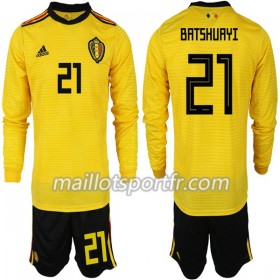 Maillot de Foot Belgique BATSHUAYI 21 Enfant Extérieur Coupe du monde 2018 ML